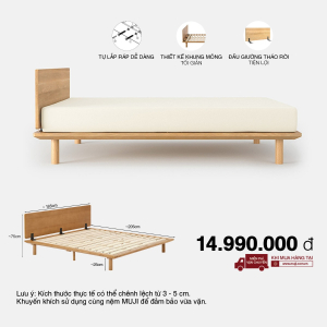Wooden Bed Frame King MUJI