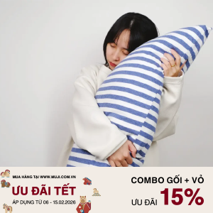 MUJI Gối Ôm Polyester Tái Chế (Không Kèm Vỏ Gối)