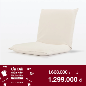 MUJI Ghế Ngồi Bệt L - Tự Nhiên