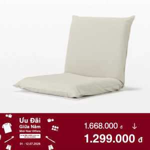 MUJI Ghế Ngồi Bệt L - Màu Be Xám