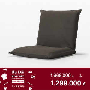 MUJI Ghế Ngồi Bệt L - Màu Nâu Đen
