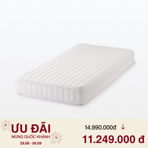 MUJI Nệm Lò Xo Túi Mật Độ Cao - Hỗ Trợ Nâng Đỡ Cơ Thể - Q