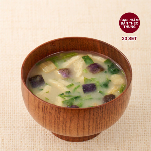 MUJI Súp Miso Cà Tím Chiên Và Rau Bina