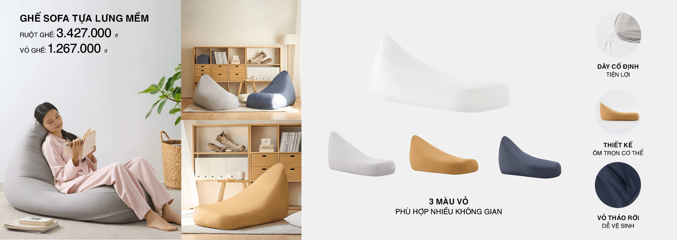 Mar.26 - Ghế sofa tựa lưng mềm