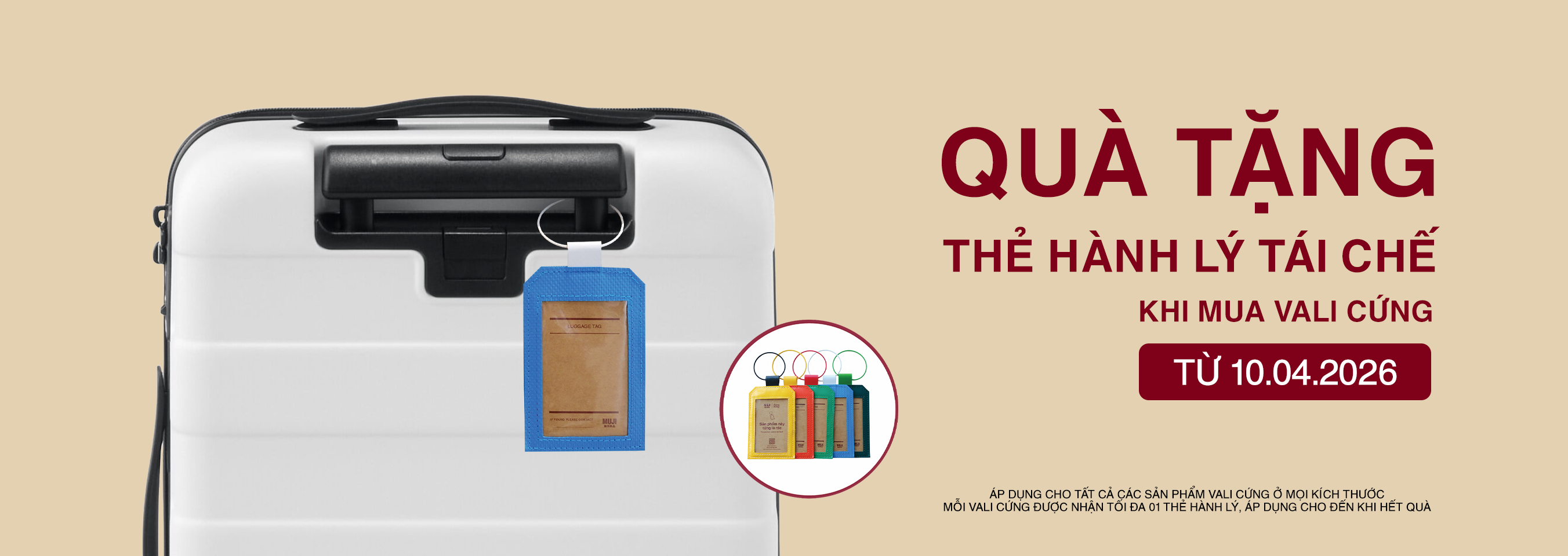 Apr.26 - GWP Vali tặng kèm tag