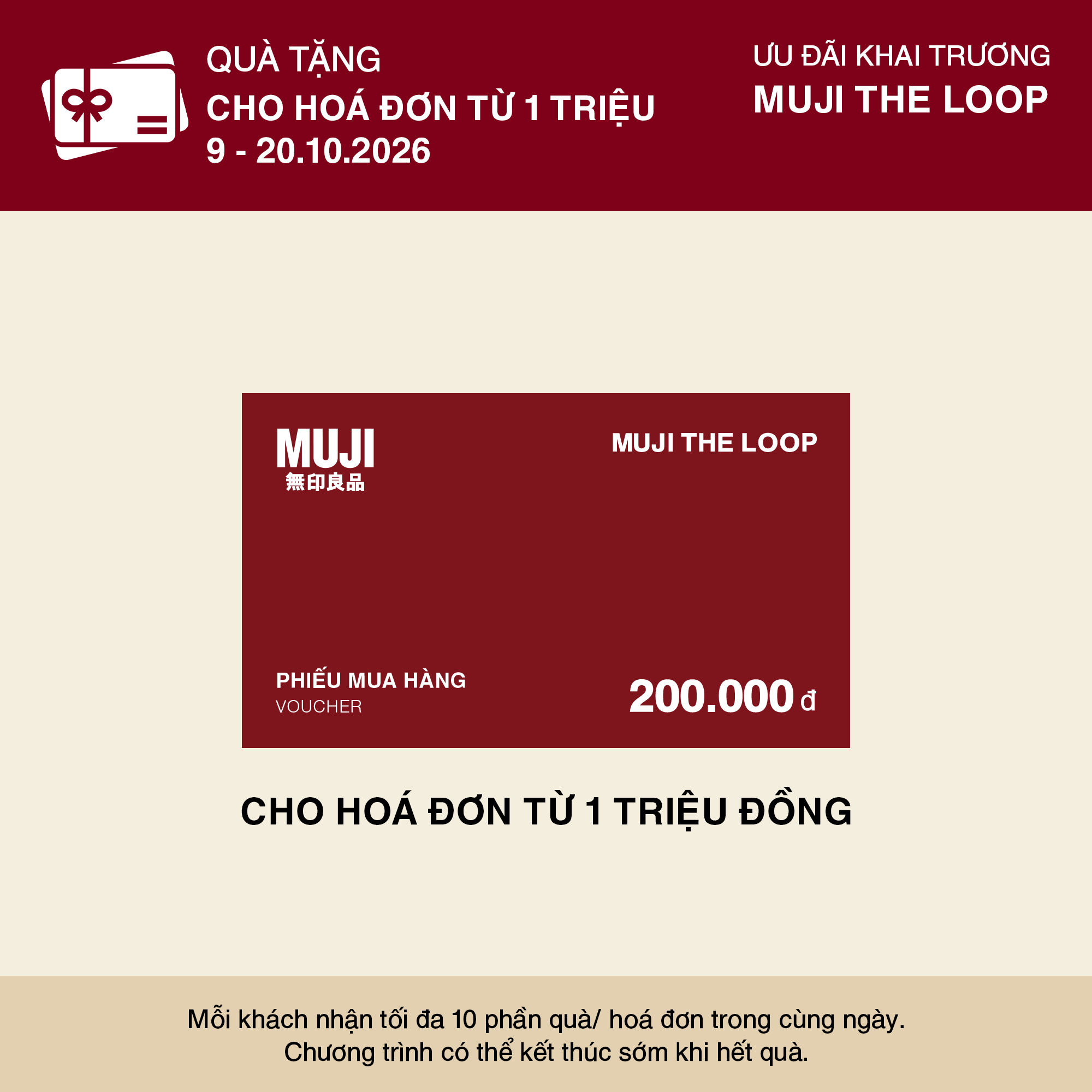 Voucher MUJI The Loop